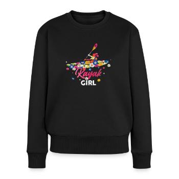 Kayak Girl Kayak Girl Canoë - Pull Premium bio Femme - noir - Devant - Julia (174cm)