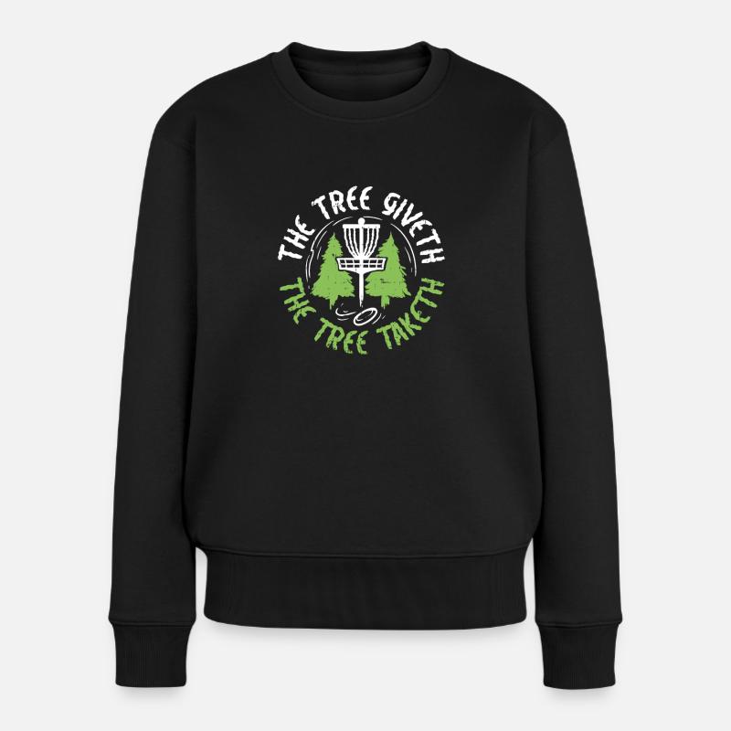 Disc Golf - Frauen Premium Bio Pullover - Schwarz