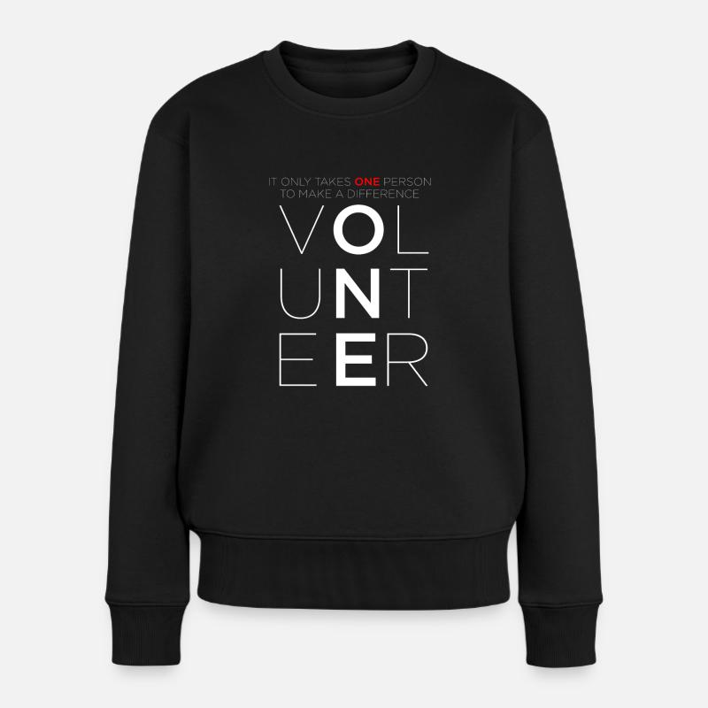 Freiwillige machen einen Unterschied Freiwilligenarbeit - Frauen Premium Bio Pullover - Schwarz