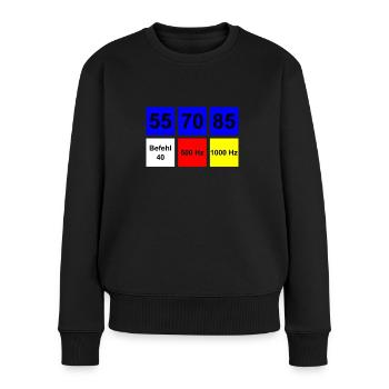 Lokfüher Triebfahrzeugführer Geschenk PZB - Frauen Premium Bio Pullover - Schwarz - Vorne - Julia (174cm)