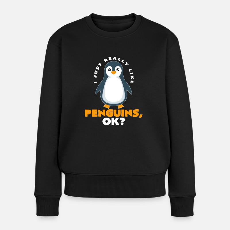 Emperor penguin - Women's Premium Organic Jumper - black