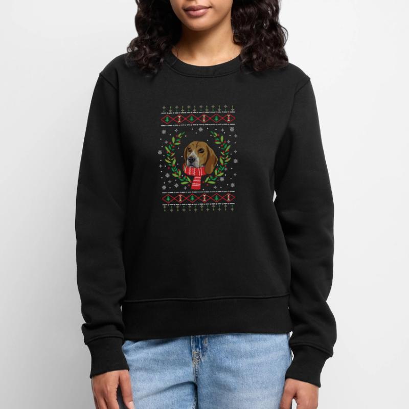 Pull de Noël laid Beagle - Beagle Pull Premium bio Femme