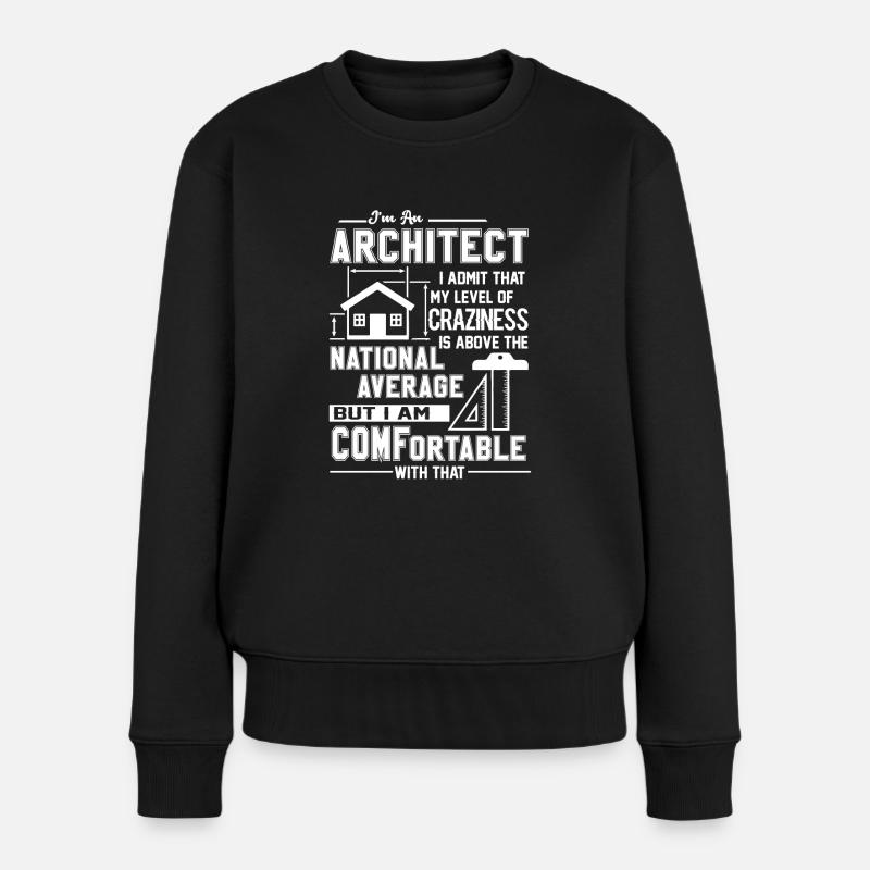 Architekt Ich bin ein Architekt - Frauen Premium Bio Pullover - Schwarz