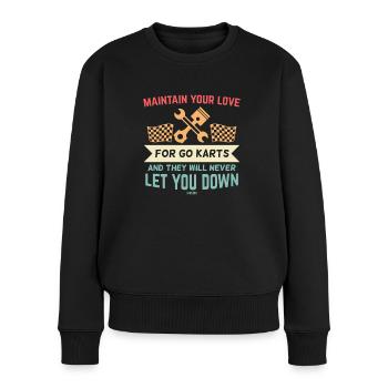 Racing driver kart - Women's Premium Organic Jumper - black - Front - Julia (174cm)
