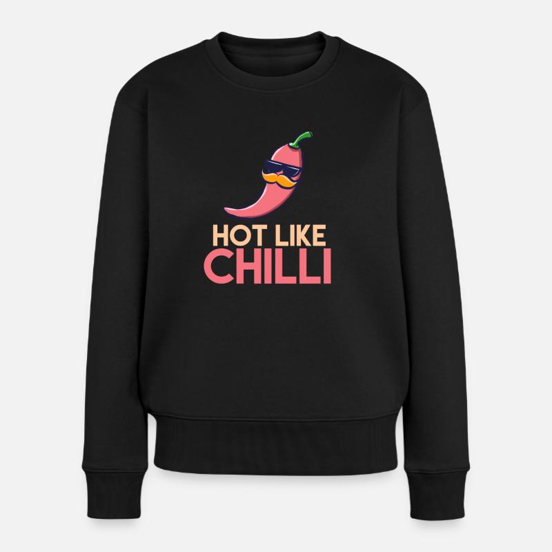 Hot like chilli - Women's Premium Organic Jumper - black