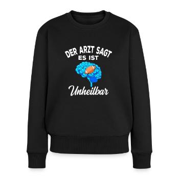 American Football Footballer Rugbyteam Outfit - Frauen Premium Bio Pullover - Schwarz - Vorne - Julia (174cm)