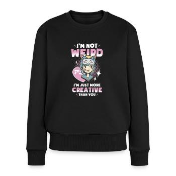 Manga Girl - Frauen Premium Bio Pullover - Schwarz - Vorne - Julia (174cm)