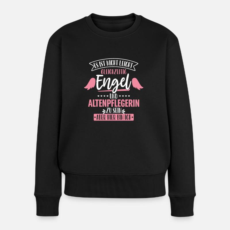 Altenpflegerin - Frauen Premium Bio Pullover - Schwarz