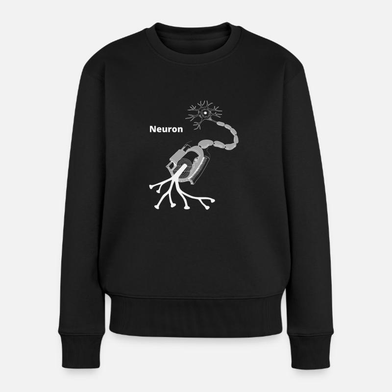 Neuron - Frauen Premium Bio Pullover - Schwarz