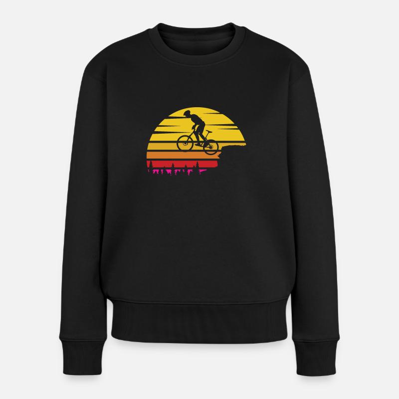 Oldtimer-Radfahrer Radfahren Radfahrer Radfahren - Frauen Premium Bio Pullover - Schwarz