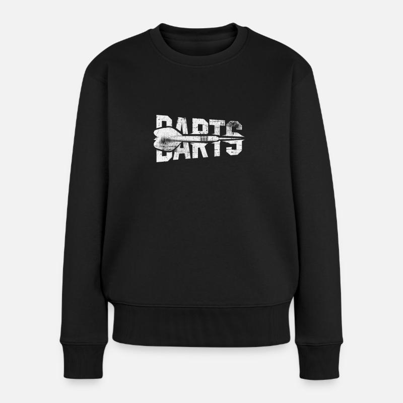 Darts Dart - Frauen Premium Bio Pullover - Schwarz