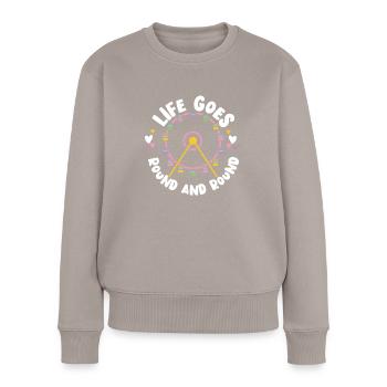 Cadeau de fête foraine de la grande roue - Pull Premium bio Femme - taupe - Devant - Julia (174cm)