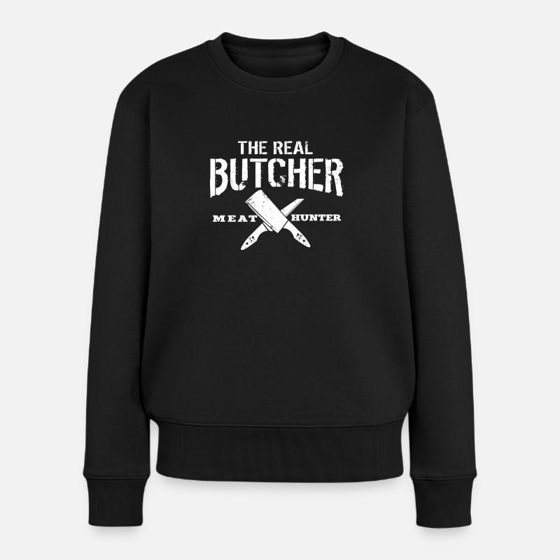 Boucher le vrai boucher - Pull Premium bio Femme - noir