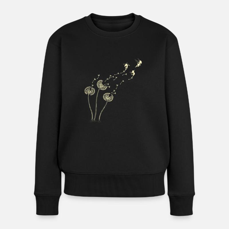 Löwenzahn Elfe - Frauen Premium Bio Pullover - Schwarz