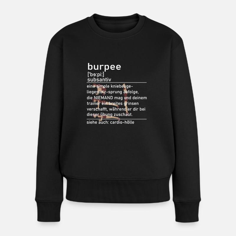burpee definition - Frauen Premium Bio Pullover - Schwarz