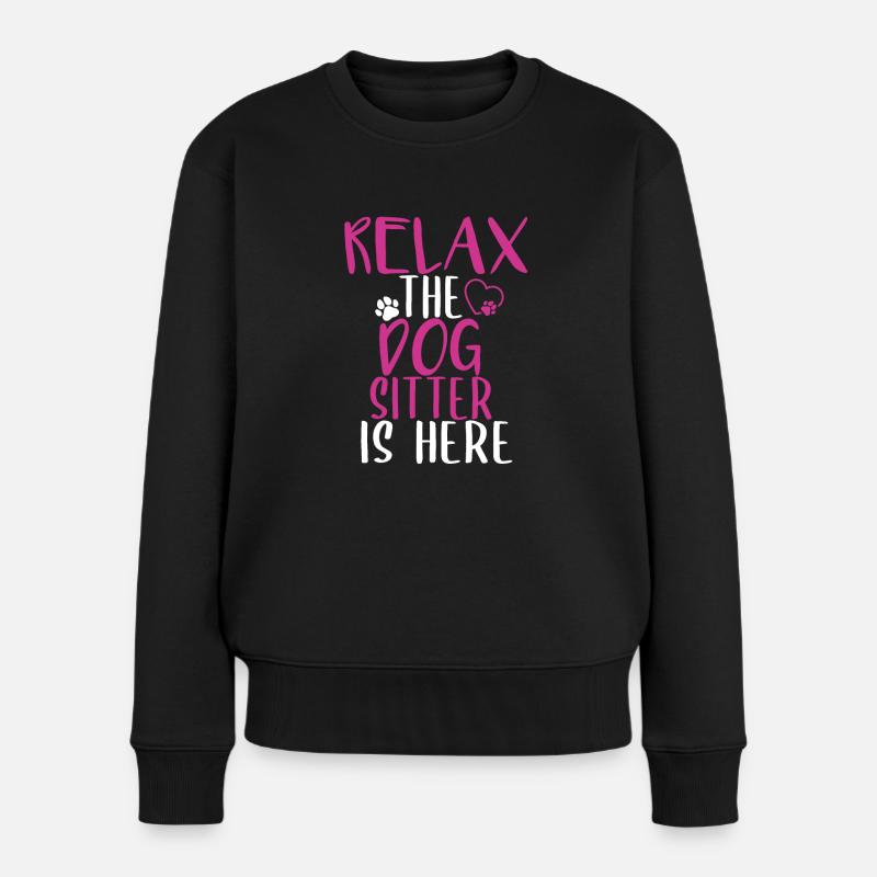 Hundesitter spruch lustig hundesitter zitat - Frauen Premium Bio Pullover - Schwarz