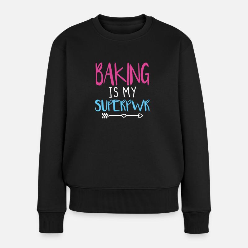 Back Spruch lustig Geschenk - Frauen Premium Bio Pullover - Schwarz