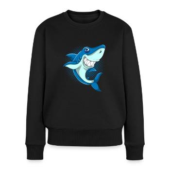 Animaux de monstre marin requin - Pull Premium bio Femme - noir - Devant - Julia (174cm)