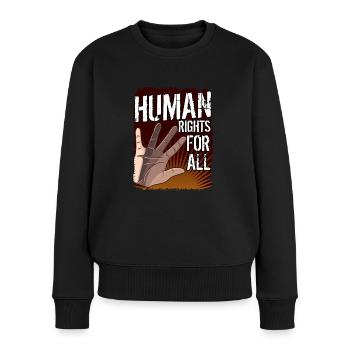 Human Rights - Cadeau - Pull Premium bio Femme - noir - Devant - Julia (174cm)