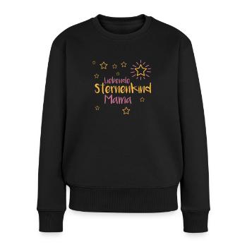 Sternenkinder Sternen Baby Sternenbaby Geschenk - Frauen Premium Bio Pullover - Schwarz - Vorne - Julia (174cm)