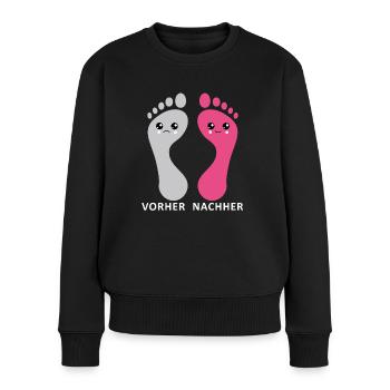 Fußpflege Pediküre Podologe Nagelstudio Geschenk - Frauen Premium Bio Pullover - Schwarz - Vorne - Julia (174cm)