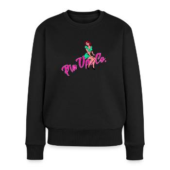 Pinup vintage rockabilly - Pull Premium bio Femme - noir - Devant - Julia (174cm)