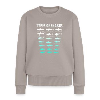shark - Women's Premium Organic Jumper - taupe - Front - Julia (174cm)