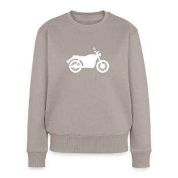 Motard moto - Pull Premium bio Femme - taupe - Devant - Julia (174cm)