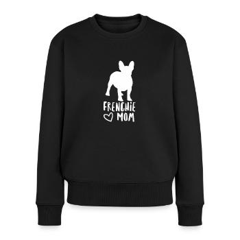Frenchie maman bouledogue français - Pull Premium bio Femme - noir - Devant - Julia (174cm)
