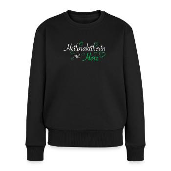 Heilpraktiker Heilpraktikerin Naturheilkunde - Frauen Premium Bio Pullover - Schwarz - Vorne - Julia (174cm)