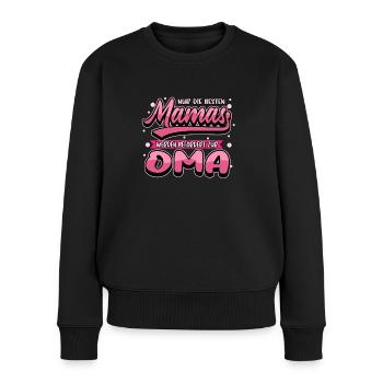 Schwangerschaft Oma Mama Lustig Baby Geschenk - Frauen Premium Bio Pullover - Schwarz - Vorne - Julia (174cm)
