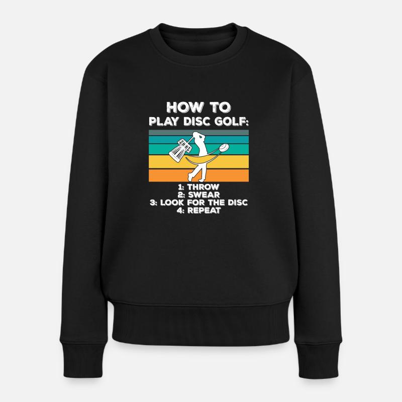 Idea regalo per disc golf disc golf - Maglione ecologico premium da donna - nero
