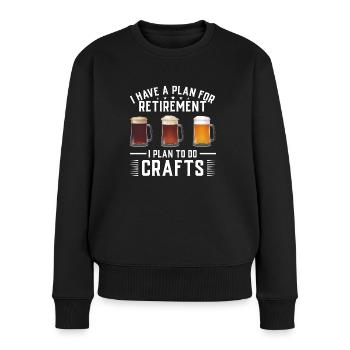 Craft Beer Ruhestand Craft Beer Geschenk - Frauen Premium Bio Pullover - Schwarz - Vorne - Julia (174cm)