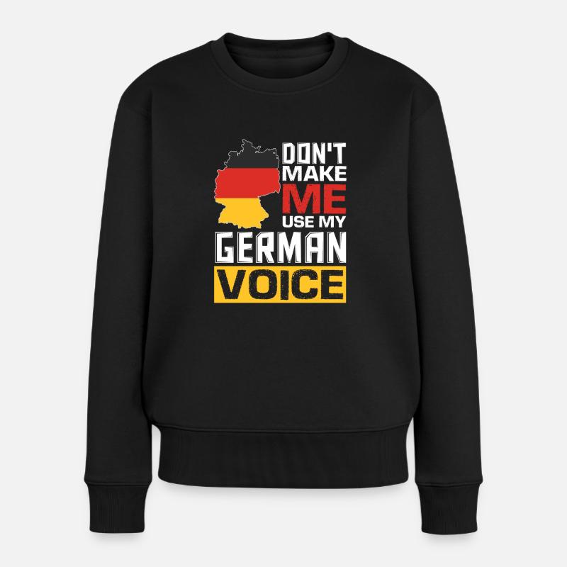 Funny German Quotes German Speaking German - Women's Premium Organic Jumper - black