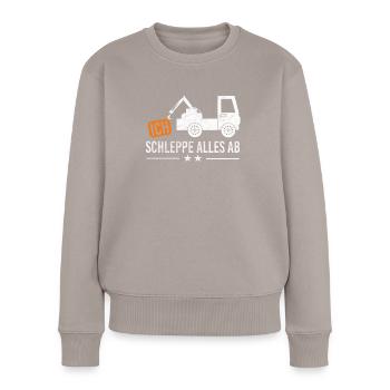 Abschlepper Abschleppwagen Geschenkidee - Frauen Premium Bio Pullover - Taupe - Vorne - Julia (174cm)