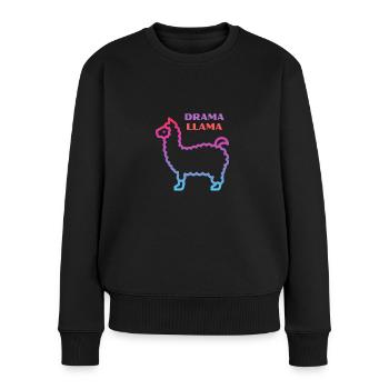 Lama lama dramatique - Pull Premium bio Femme - noir - Devant - Julia (174cm)