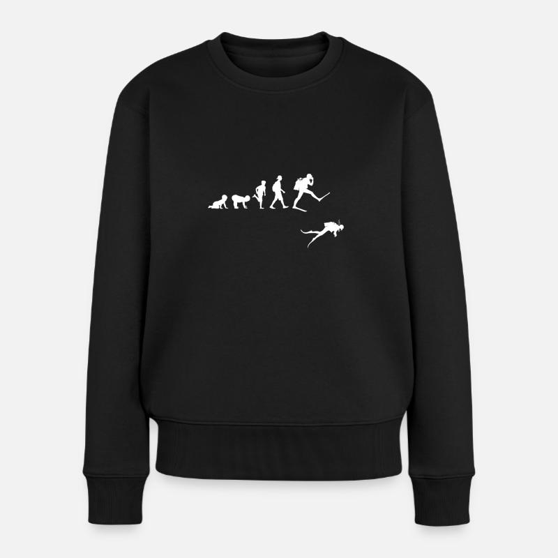 Evolution diver - Women's Premium Organic Jumper - black