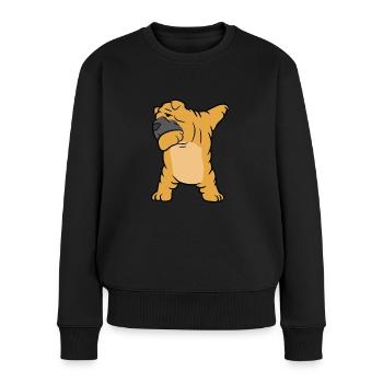 Chinese Shar Pei Dog Kids Dabbing Shar Pei Dog - Frauen Premium Bio Pullover - Schwarz - Vorne - Julia (174cm)