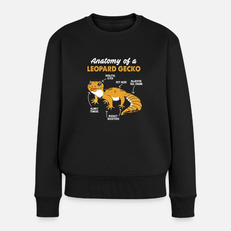 Gecko Anatomie - Frauen Premium Bio Pullover - Schwarz