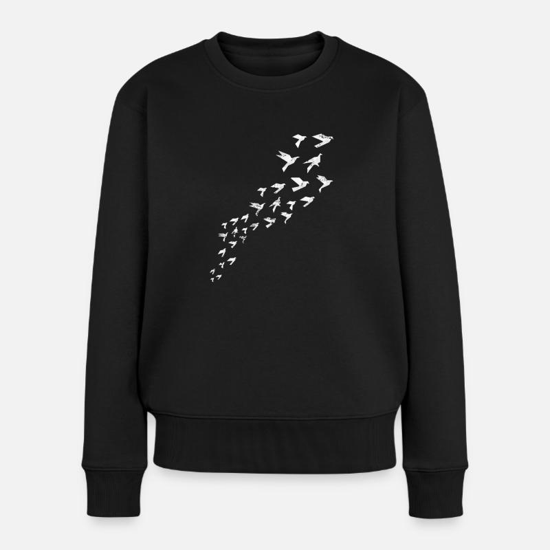 Origami - Frauen Premium Bio Pullover - Schwarz
