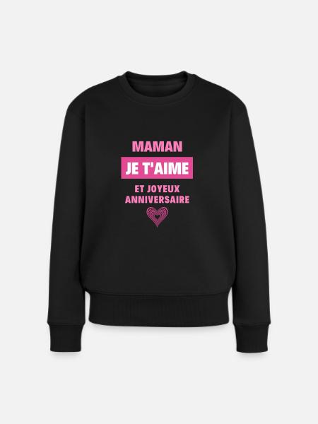 Joyeux anniversaire maman - Pull Premium bio Femme - noir