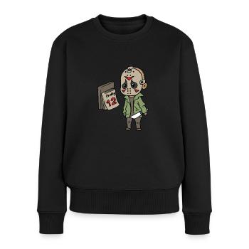 Vendredi 12 Halloween Fun Costume du vendredi 13 - Pull Premium bio Femme - noir - Devant - Julia (174cm)