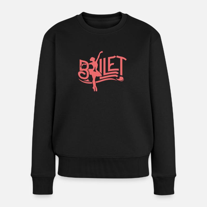 Ballett Tänzerin - Frauen Premium Bio Pullover - Schwarz