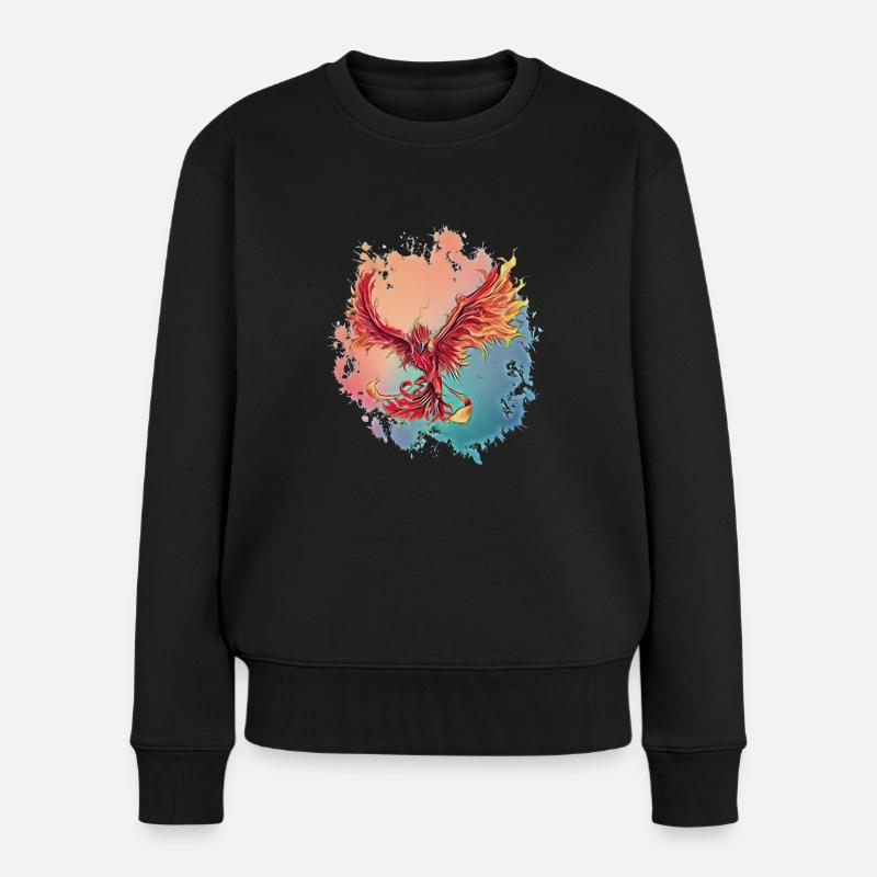 Phönix - Frauen Premium Bio Pullover - Schwarz