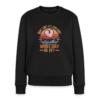 Cadeau de soignant d'hôpital d'infirmière - Pull Premium bio Femme - noir - Devant - Julia (174cm)