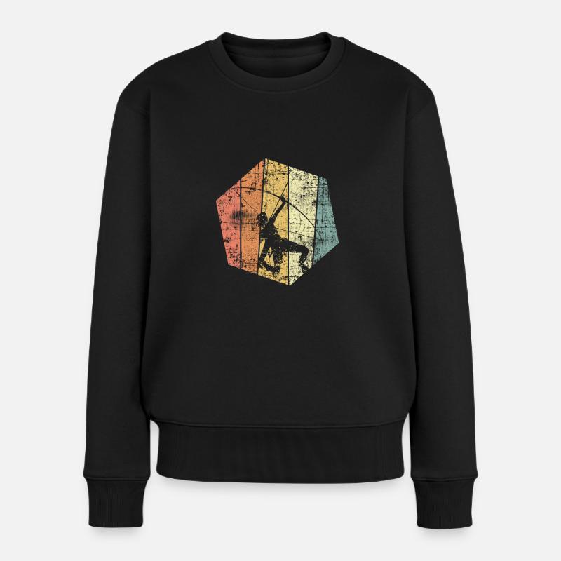 Bogenschießen vintage - Frauen Premium Bio Pullover - Schwarz