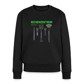 Rechenzentrum Garten Rechen Geschenk Für - Frauen Premium Bio Pullover - Schwarz - Vorne - Julia (174cm)