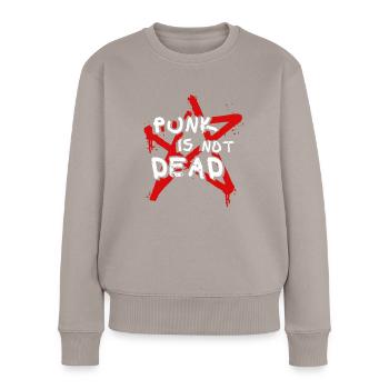 Punk Skinhead Rebellion Oi Geschenkidee Anarchist - Frauen Premium Bio Pullover - Taupe - Vorne - Julia (174cm)
