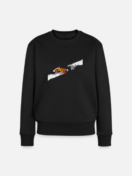 Die Göttliche Currywurst - Frauen Premium Bio Pullover - Schwarz