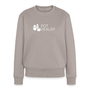 Pot Dealer Funny Pottery Gift Ceramics Pottery Mak - Women's Premium Organic Jumper - taupe - Front - Julia (174cm)